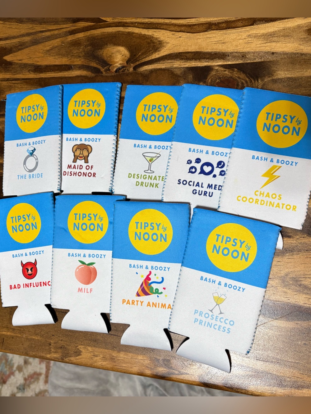 POP FIZZ Dsigns Bachelorette Slim Can custom coozies  9 Pack